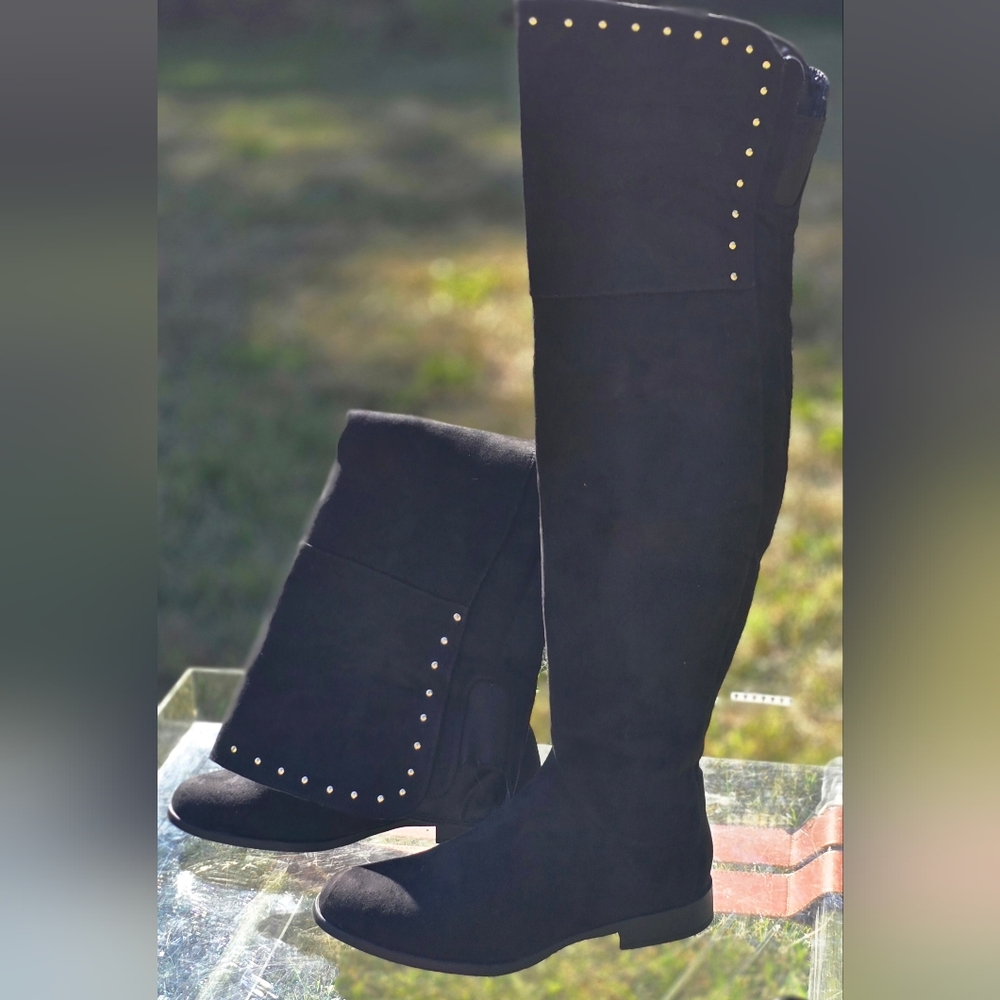 XOXO Travis Black Over The Knee Boots Women’s US 8.5 - Picture 2 of 7